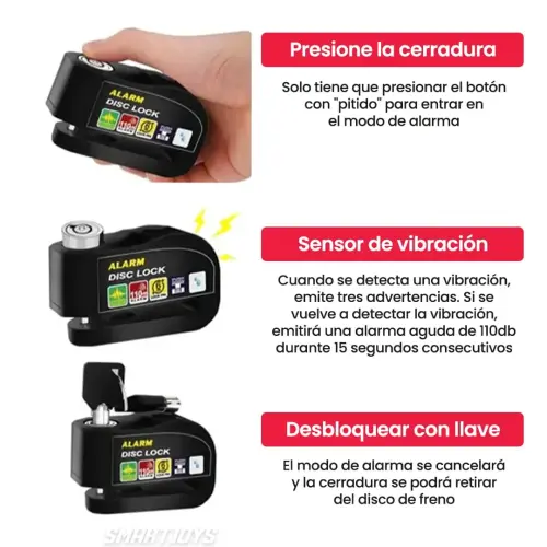 Candado De Alarma Antirrobo Para Freno De Disco De Moto's photo #1
