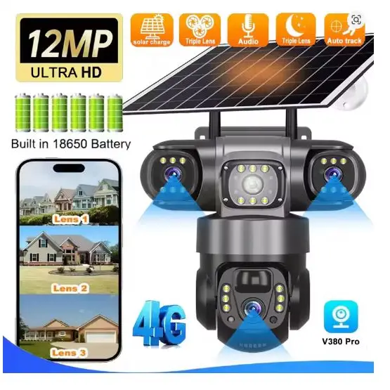 Camara Solar Ultra HD 4K Triple Lente-PTZ's photo #1