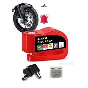 Candado De Alarma Antirrobo Para Freno De Disco De Moto miniatura 1