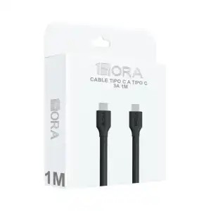 1HORA 1M Cable Tipo C a Tipo C 3A de carga y datos CAB252 miniatura 1
